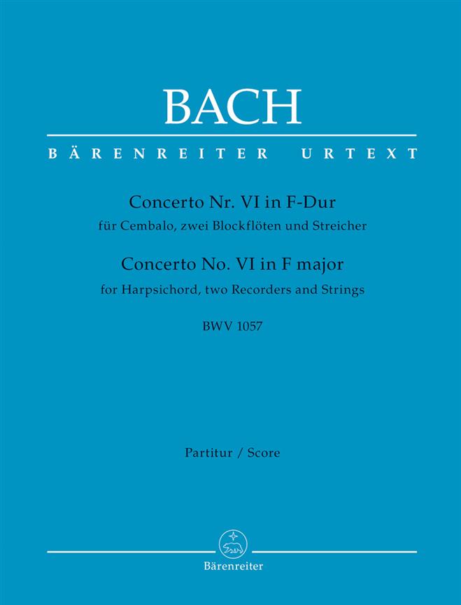 Bach: Concerto für Cembalo, zwei Blockflöten und Streicher Nr. 6 F-Dur BWV 1057