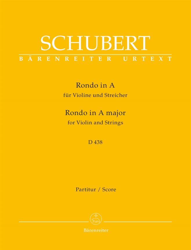 Schubert: Rondo für Violine und Streicher A-Dur D 438 (Partituur)