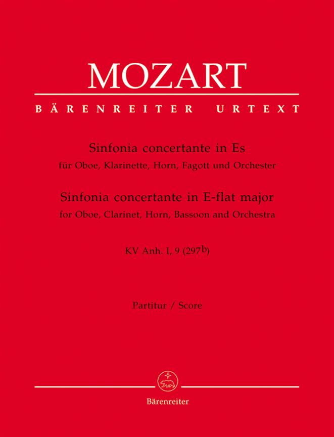 Sinfonia concertante in Es fuer Oboe, Klarinette, Horn, Fagott und Orchester - Sinfonia concertante in E-flat major for Oboe, Clarinet, Horn, Bassoon 