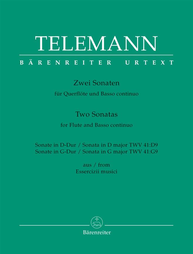 Georg Philipp Telemann: Two Sonatas for Flute and Basso continuo(for Flute and Basso continuo)