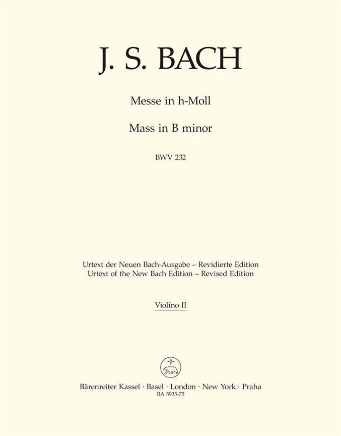 Bach: Mass B minor BWV 232 (Viool 2)