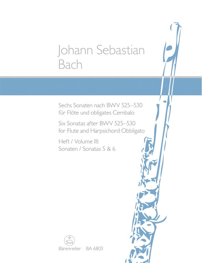 Bach: Six Sonatas after BWV 525-530 for Flute and Harpsichord Obbligato 3