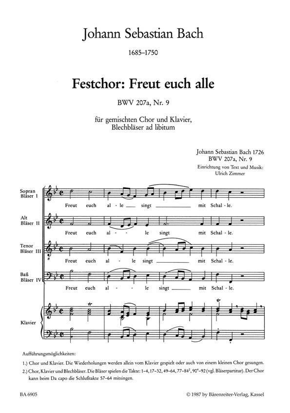 Bach: Freut euch alle