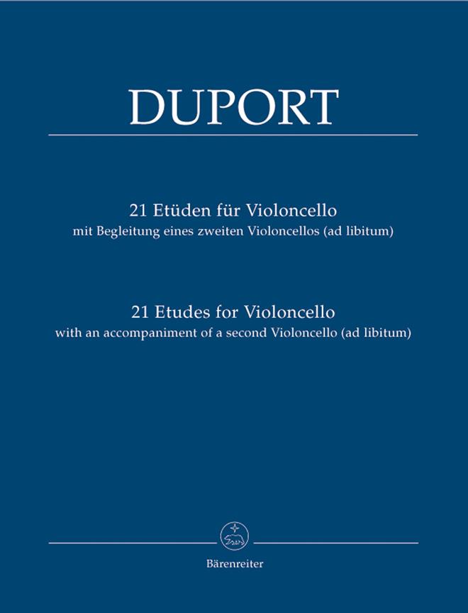 Duport: 21 Etudes for Violoncello
