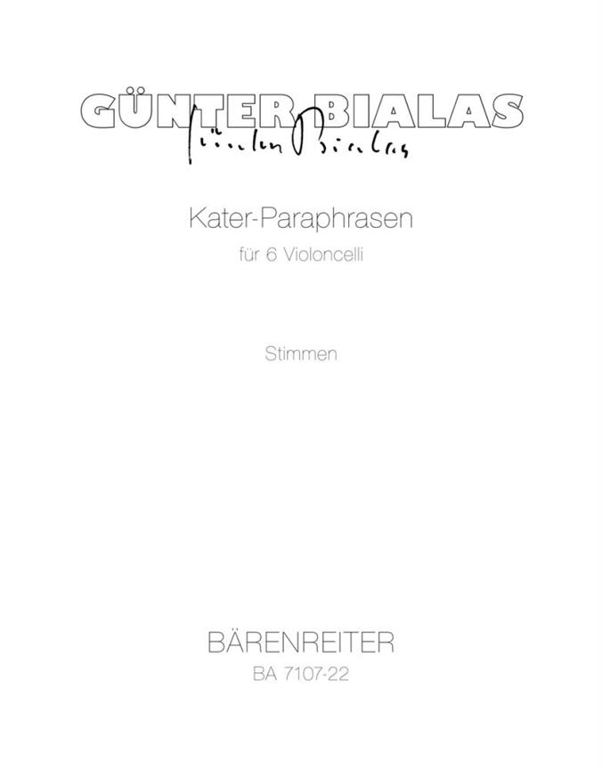 Bialas: Kater-Paraphrasen (1978) nach Motiven aus der Oper 