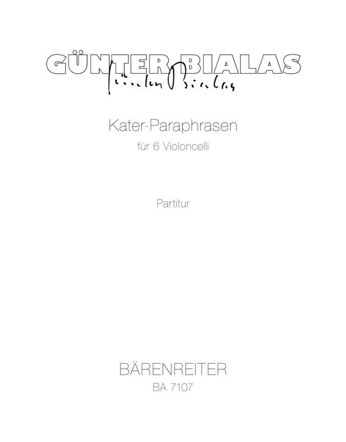 Bialas: Kater-Paraphrasen (1978) nach Motiven aus der Oper 