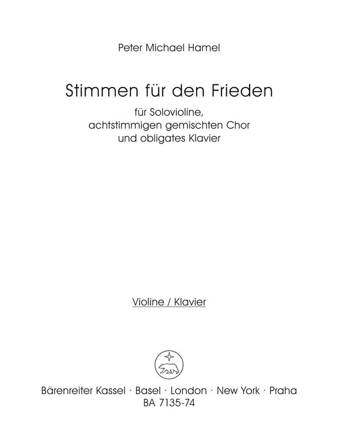 Hamel: Stimmen fuer den Frieden (1982)