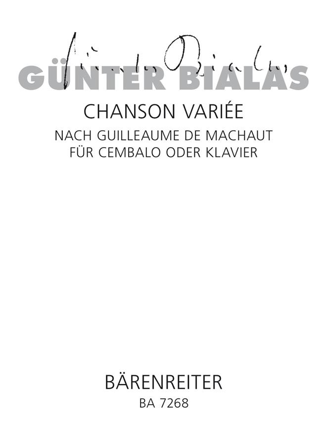 Bialas: Chanson variée nach Guillaume de Machaut
