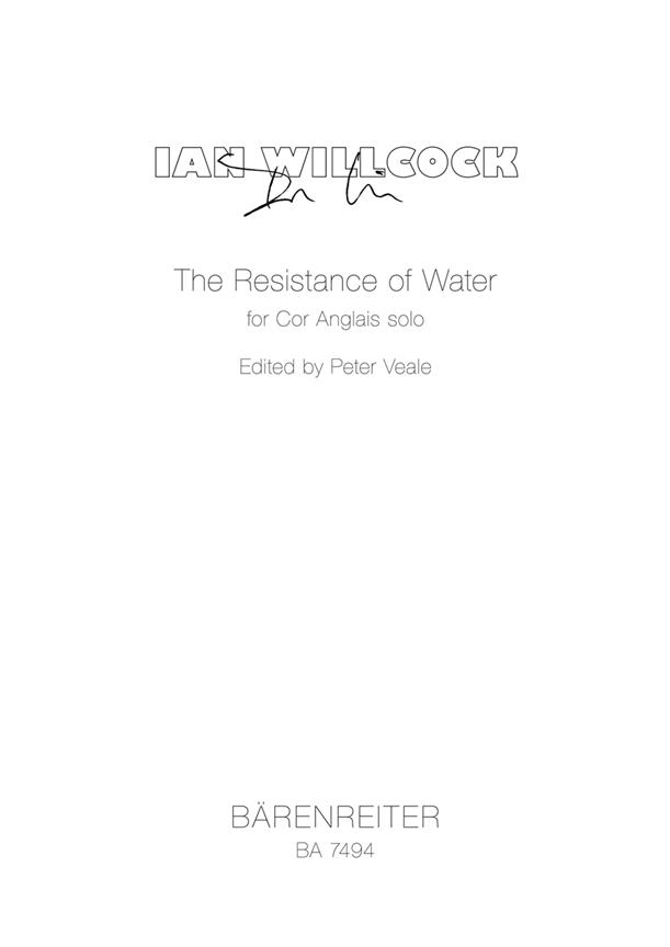 Willcock: The Resistance of Water