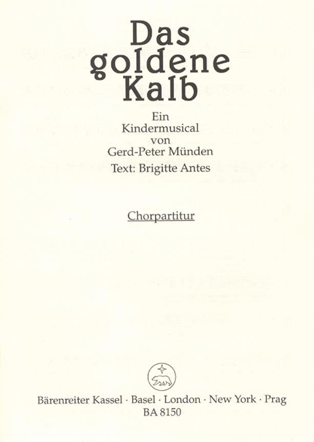 Gerd Peter Muenden: Das goldene Kalb