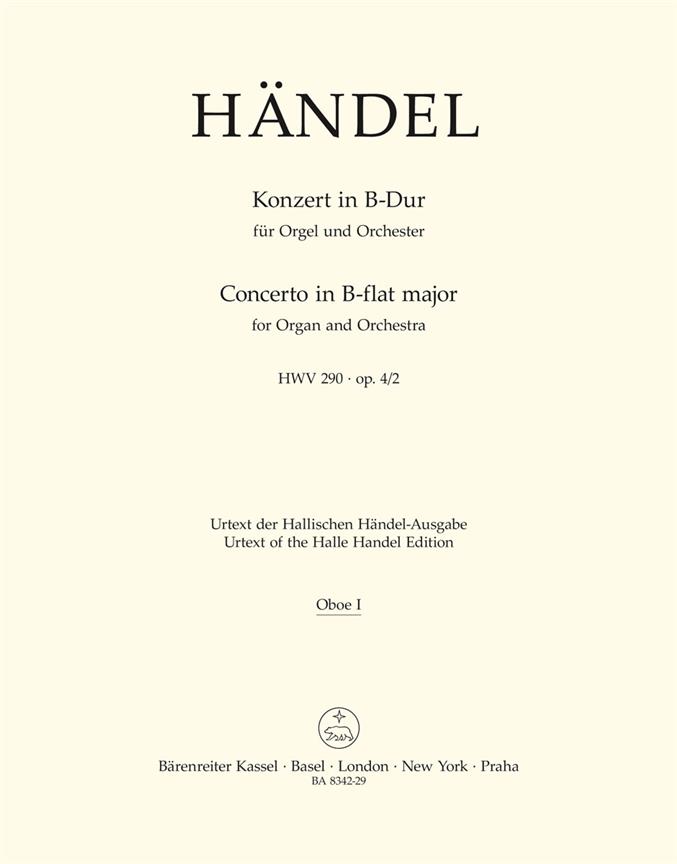 Handel: Concerto for Organ and Orchestra in B-flat Major op. 4/2 HWV 290