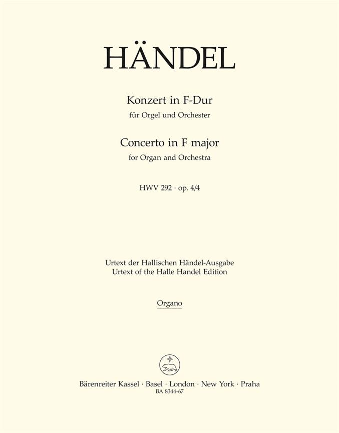 Handel: Concerto for Organ and Orchestra in G Minor op. 4/3 HWV 291