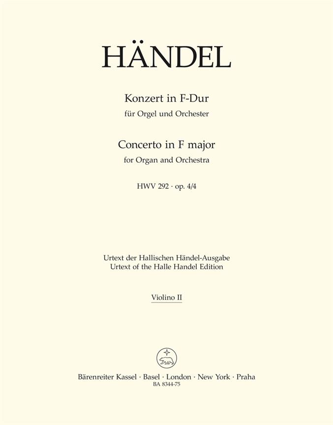 Handel: Concerto for Organ and Orchestra in G Minor op. 4/3 HWV 291