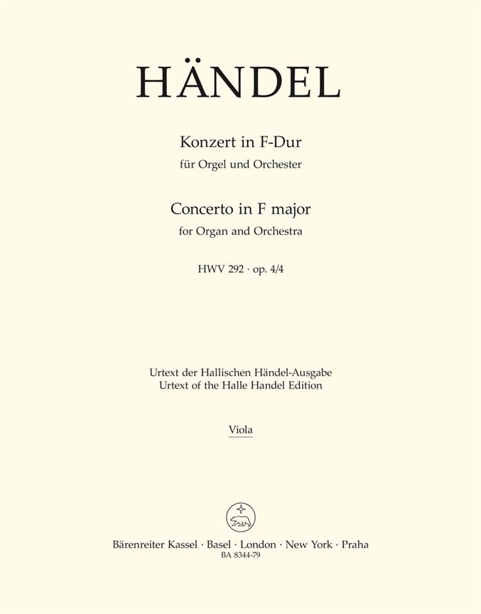 Handel: Concerto for Organ and Orchestra in G Minor op. 4/3 HWV 291