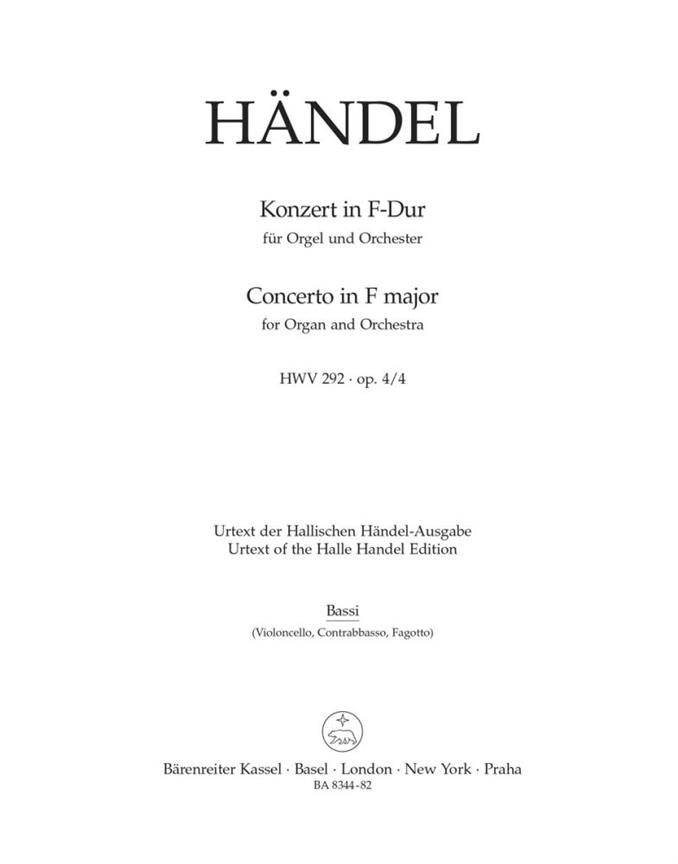 Handel: Concerto for Organ and Orchestra in G Minor op. 4/3 HWV 291