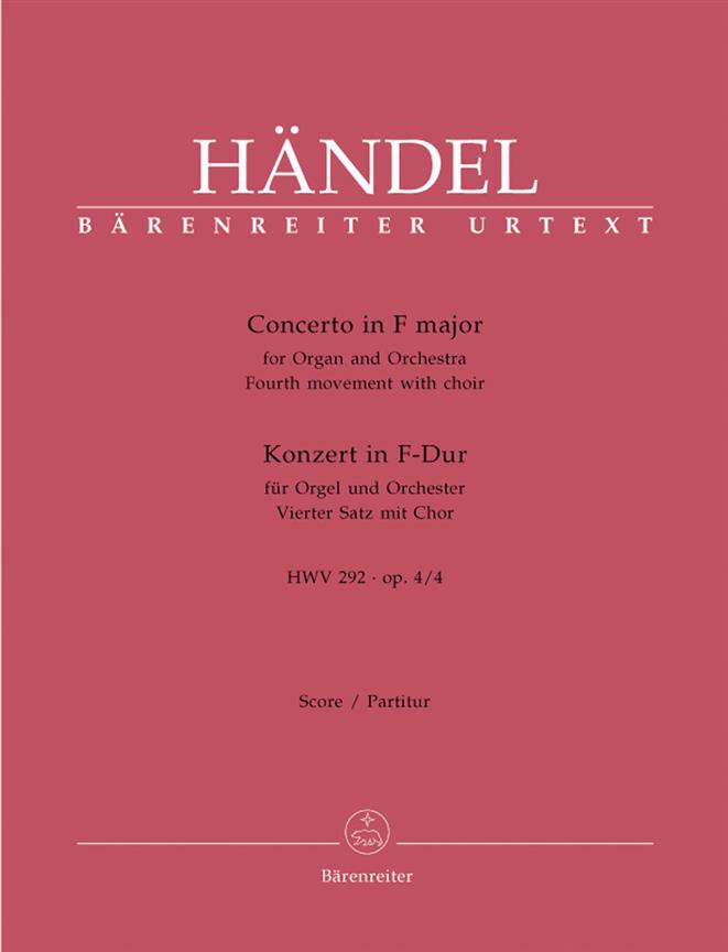 Handel: Konzert in F-Dur fuer Orgel und Orchester (4. Satz) HWV 292 op. 4/4