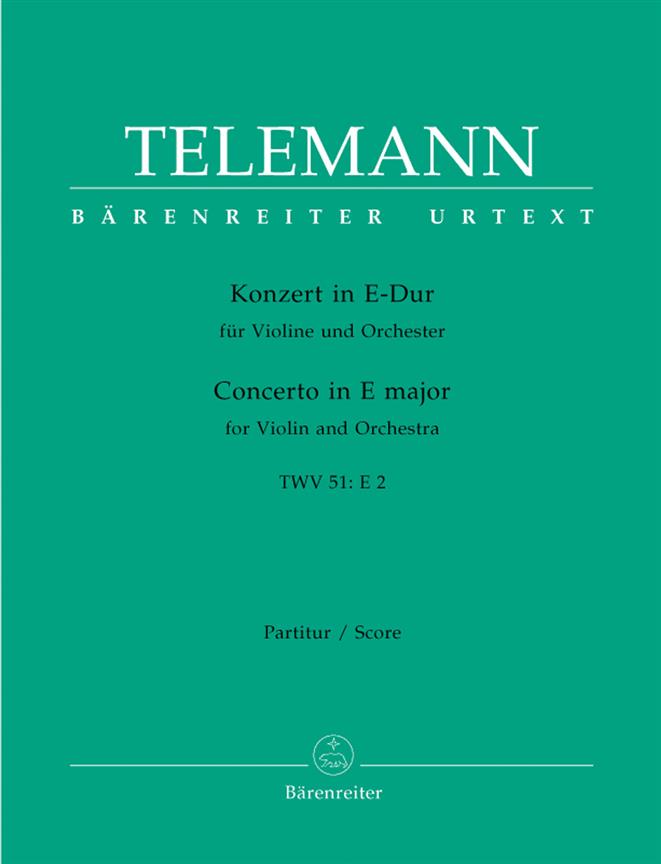 Konzert in E-Dur fuer Violine und Orchester - Concerto in E major for Violin and Orchestra