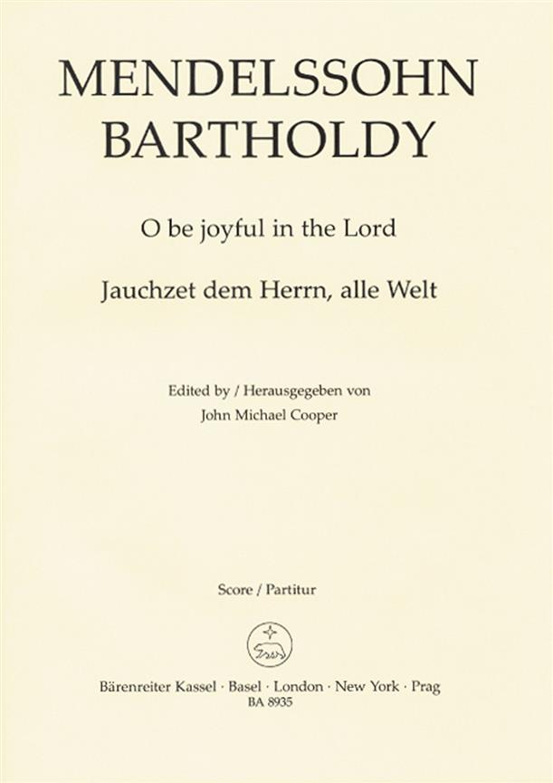 Mendelssohn: Jauchzet dem Herrn, alle Welt