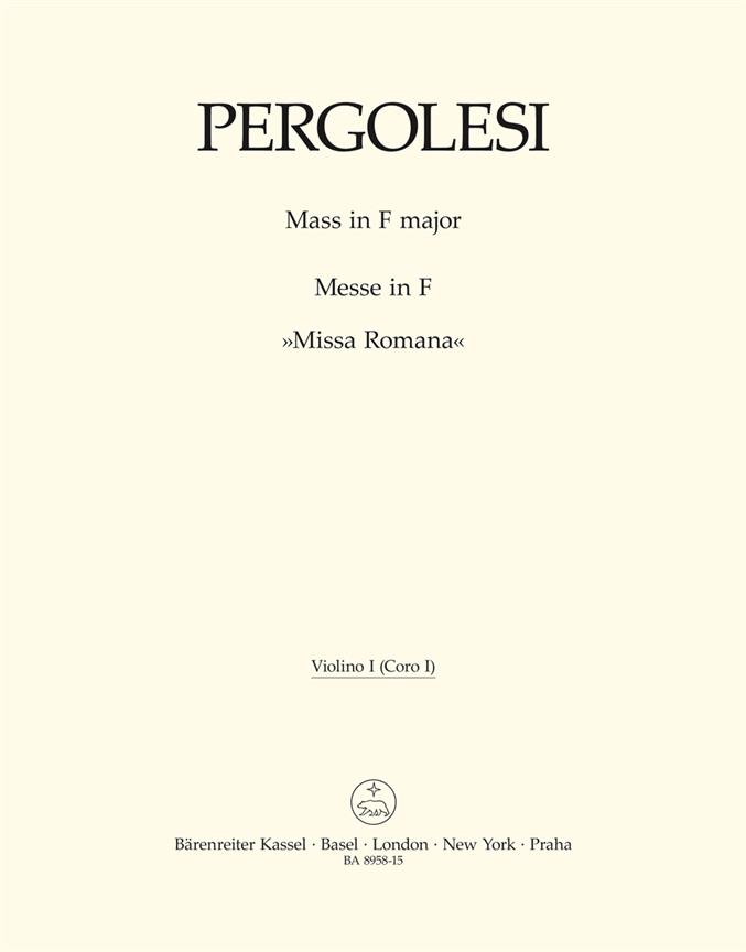 Pergolesi: Mass in F major - Missa Romana