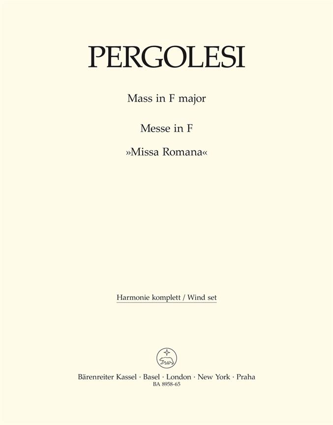 Pergolesi: Mass in F major - Missa Romana