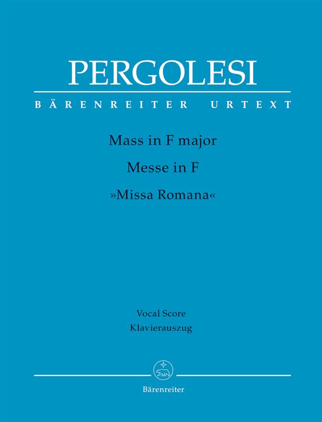 Pergolesi: Mass in F major - Missa Romana (Vocalscore)
