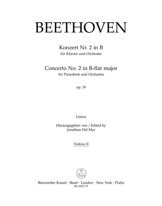 Beethoven: Concerto for Pianoforte and Orchestra no. 2 in B-flat major op. 19