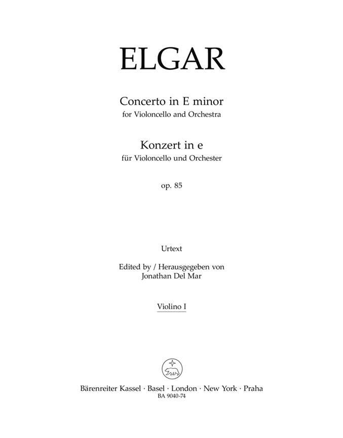 Elgar: Concerto for Violoncello and Orchestra in E minor op. 85