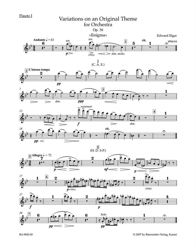 Edward Elgar: Variations on an Original Theme for Orchestra op. 36 Enigma