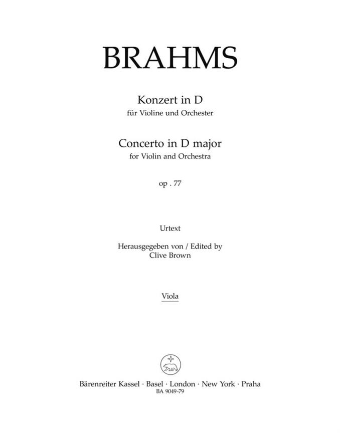 Brahms: Konzert für Violine und Orchester D-Dur op. 77