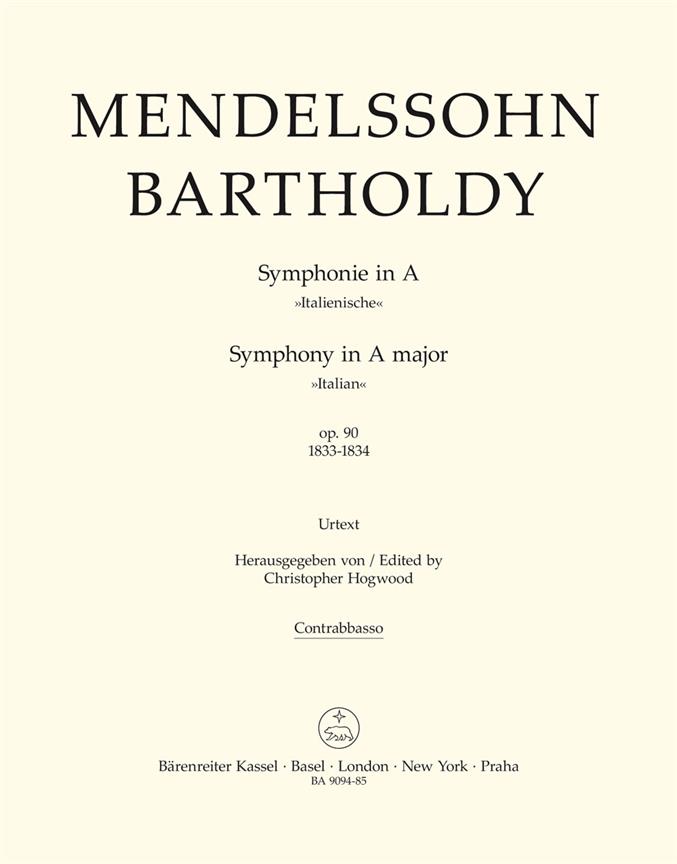 Mendelssohn: Symphonie 04 A Op.90 Italian (Kontrabas)