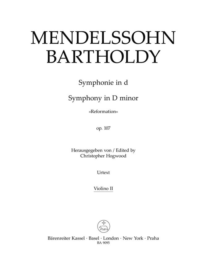 Mendelssohn: Symphonie d-Moll op. 107 (Viool)