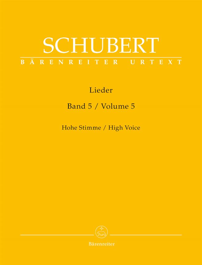 Franz Schubert: Lieder Band 5 Sopraan (Baerenreiter)
