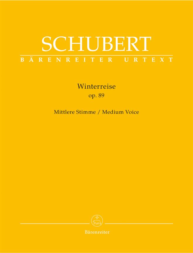 Franz Schubert: Winterreise Op.89 Mittlere Stimme/Medium Voice