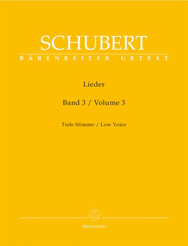 Franz Schubert: Lieder Band 3 Alt/Bas (Baerenreiter)