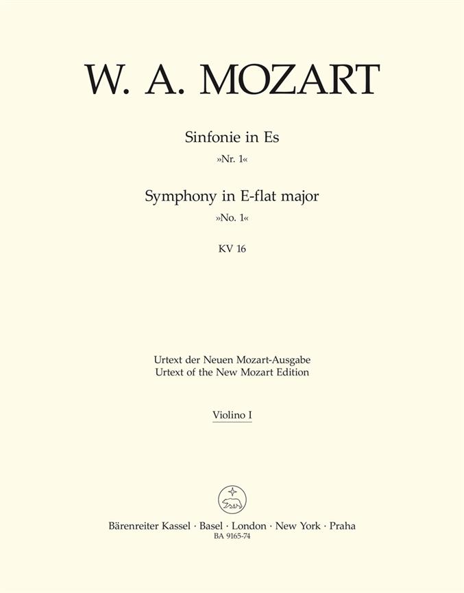 Mozart: Symphony no. 1 E-flat major K. 16 (Viool)