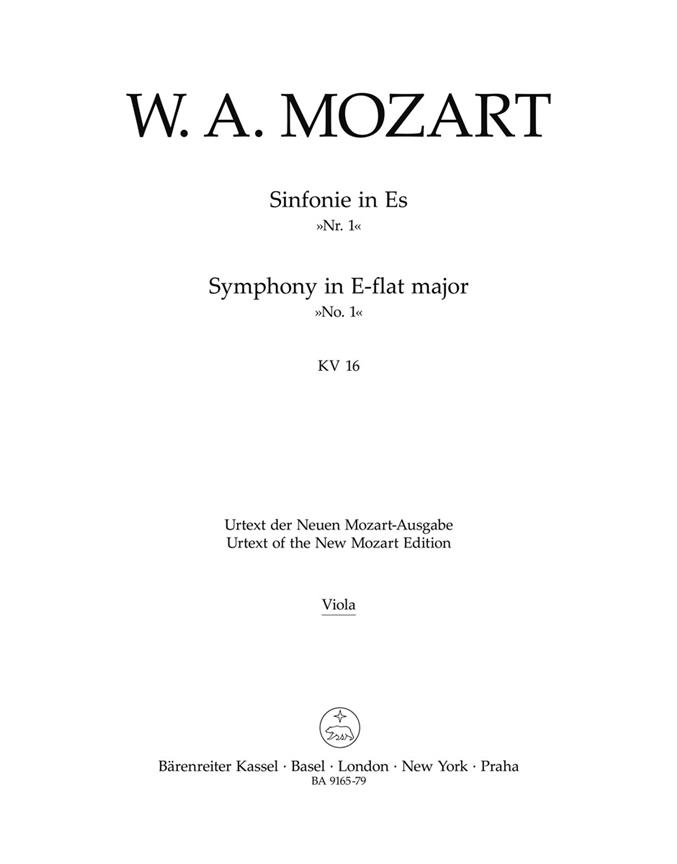 Mozart: Symphony no. 1 E-flat major K. 16 (Altviool)