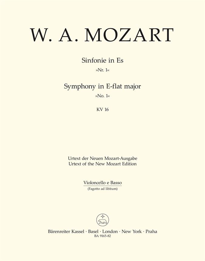 Mozart: Symphony no. 1 E-flat major K. 16 (Cello, Kontrabas)