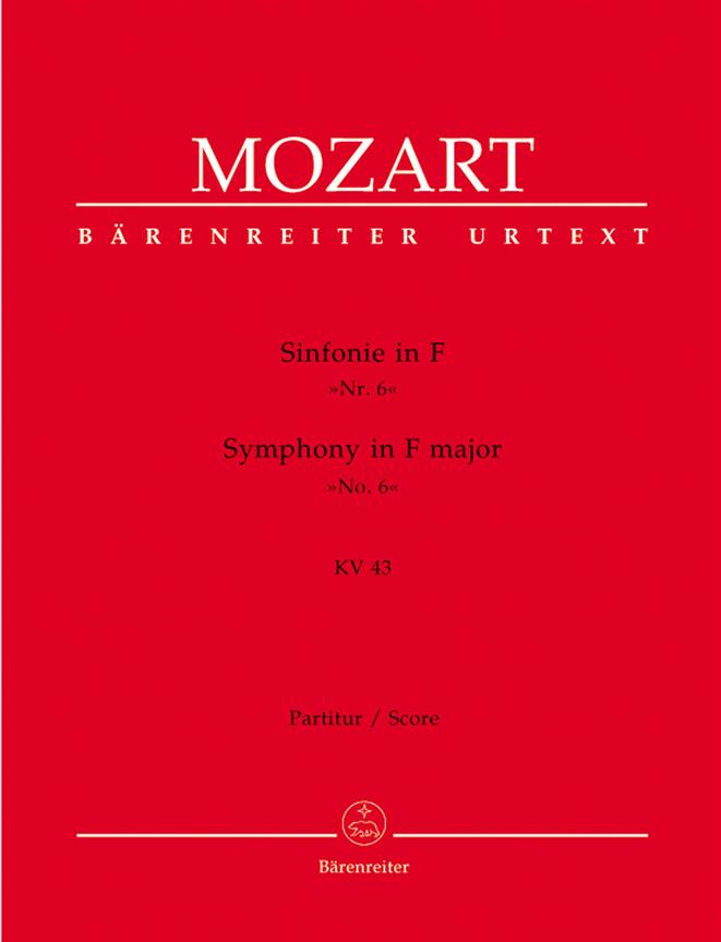 Mozart: Symphony no. 6 F major K. 43 (Partituur)