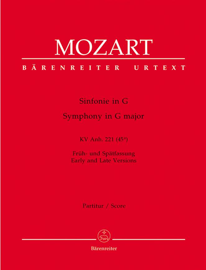 Mozart: Symphony G major K. Anh. 221 (45a) (Partituur)