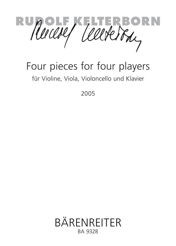 Rudolf Kelterborn: Four pieces For Four players