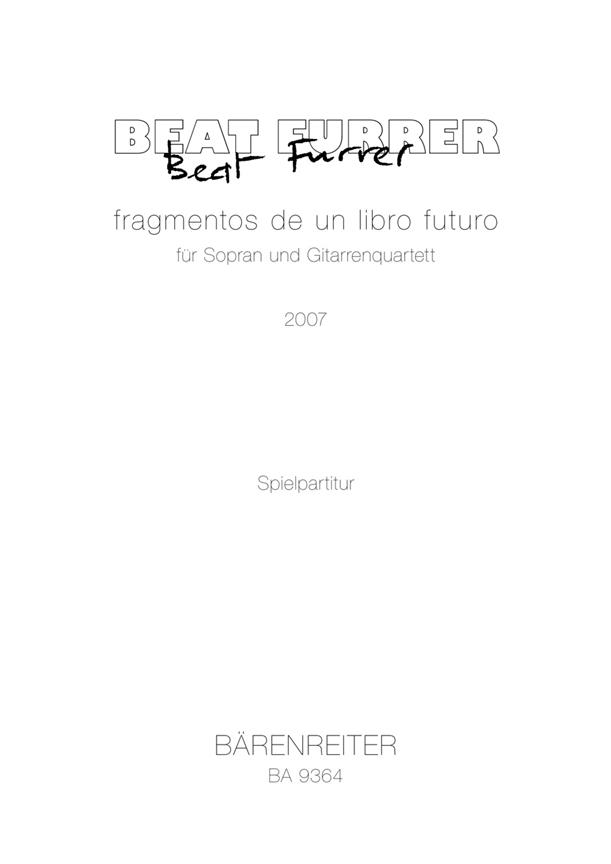 Beat Furrer: fragmentos de un libro futuro
