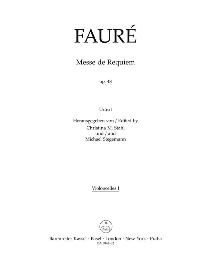 Faure: Requiem op. 48 (Cello)