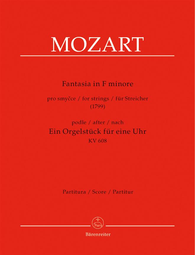 Mozart: Fantasia für Streicher f-Moll (Partituur)