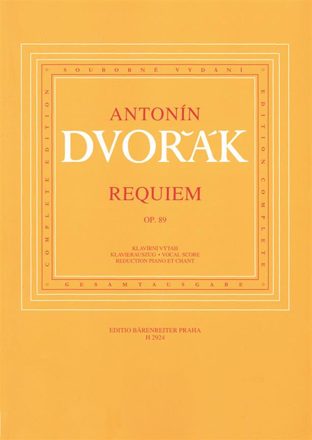 Antonín Dvorák: Requiem Op.89 Vocal Score