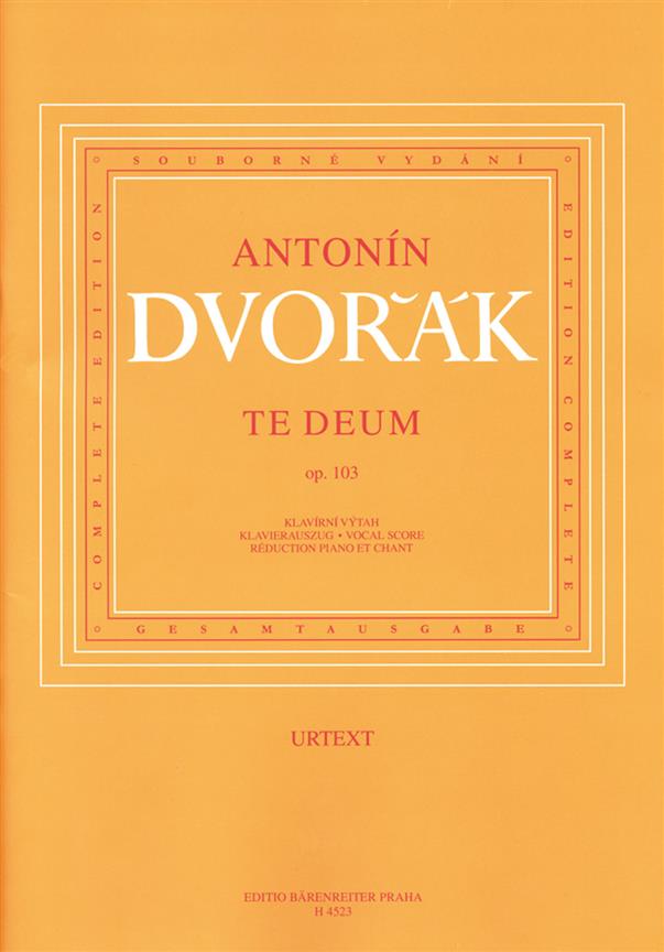 Dvorák: Te Deum op. 103 (Vocalscore)