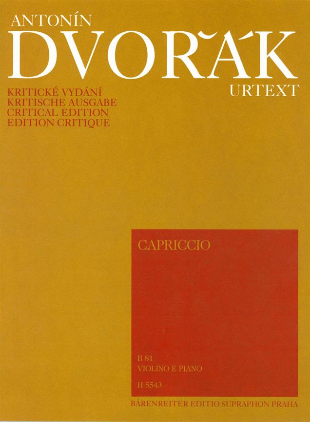 Antonín Dvorák: Capriccio(Konzertrondo for Violine und Klavier)