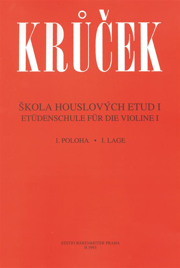 Václav Krucek: Etuedenschule fur die Violine I