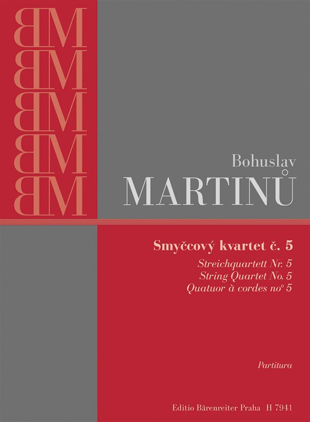 Bohuslav Martinu: Streichquartett no. 5 (Studiepartituur)