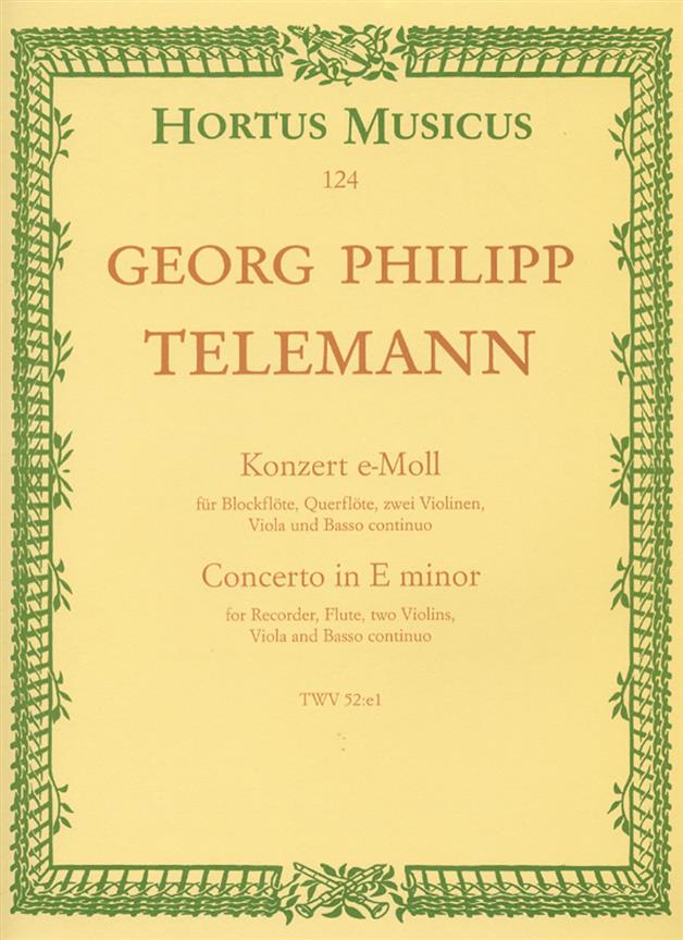 Telemann: Konzert For Altblockflöte, Flöte, Streicher und Basso continuo