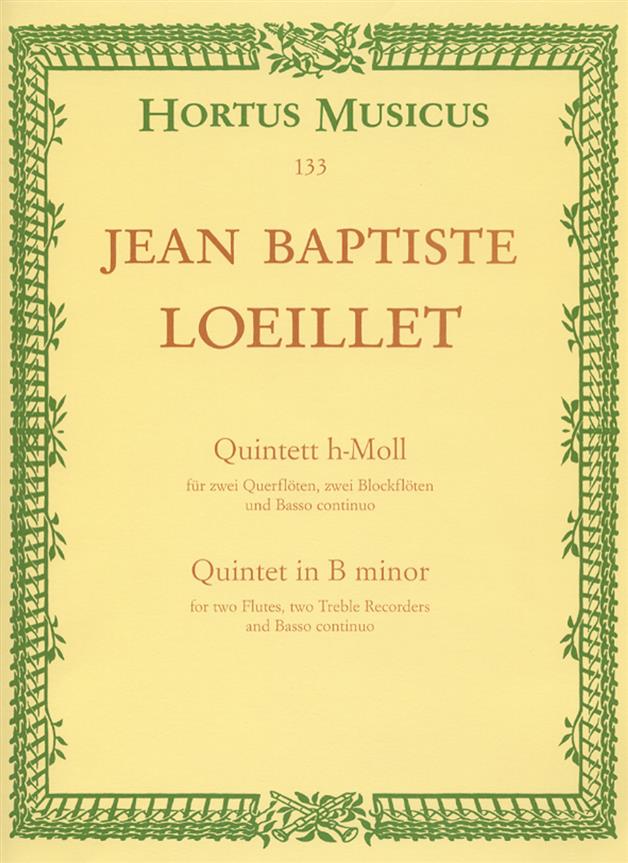 Quintett fuer 2 Querflöten, 2 Blockflöten und Basso continuo - Quintet for two Flutes, two Treble Recorders and Basso continuo